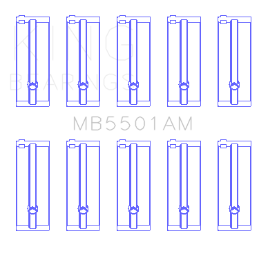 King Engine Bearings Suzuki F8/F10/(Size +0.50mm) Main Bearing Set - MB5501AM0.5