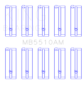 King Engine Bearings Mazda E3/E5/(Size +0.50mm) Main Bearing Set - MB5510AM1.5