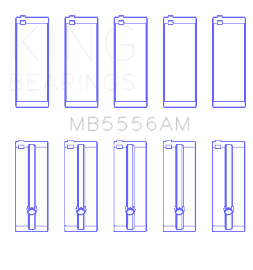 King Engine Bearings Suzuki G-13 (Size +0.50mm) Main Bearing Set - MB5556AM1.5