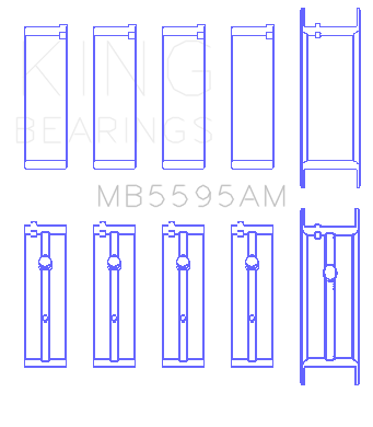 King Engine Bearings Datsun Ka-24E (Size +0.75mm) Main Bearing Set - MB5595AM0.75