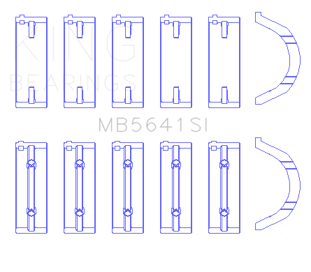 King Hyundai G4HC/G 1.0/1.1L SOHC 12V Main Bearing Set - MB5641SI