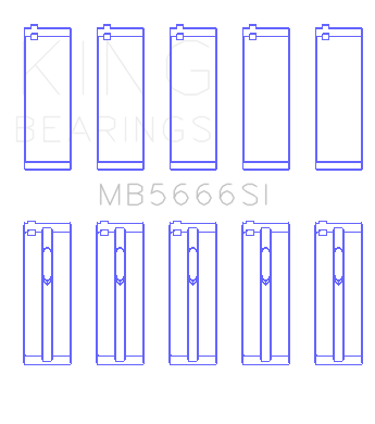 King Engine Bearings Mercedes Benz M271 C-Class (Size +0.25mm) Main Bearing Set - MB5666SI0.25