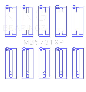 King Engine Bearings Suzuki G13A/G13B/G13Ba/G13Bb (Size +0.25mm) Main Bearing Set - MB5731XP0.25