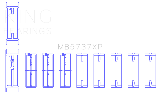 King Main Bearings For GM 231 CI V6 OHV - MB5737XP010
