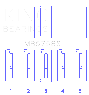 King 2007 Mini Cooper (Size STD) Main Bearing Set - MB5758SI