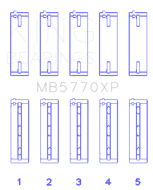 King Nissan VK45DD/DE 4.5L (Size STD) Performance Main Bearing Set - mb5770xp