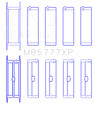 King Dart LS Next Block (Size STD) Performance Main Bearing Set - MB5777XP