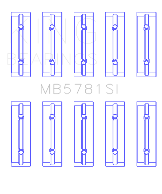 King Nissan MR18DE / MR20DE (Size STD) Main Bearing Set - MB5781SI