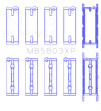 King Engine Bearings BMW S65B40A (Size +0.25mm) Main Bearing Set - MB5803XP0.25