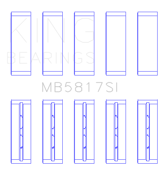King Engine Bearings 04-12 Mitsubishi Colt Replacement Main Bearing Set - MB5817SI