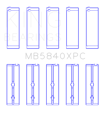 King Chrysler 300 Srt8 Main Bearing Set - MB5840XPC