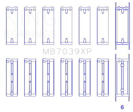 King BMW M20/M50 2.0L/2.5L/2.7L (Size STDX) Performance Main Bearing Set - MB7039XPSTDX
