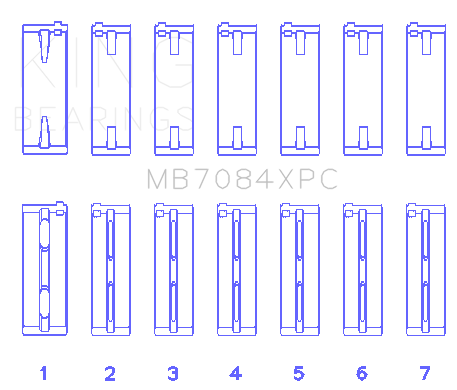 King Toyota 2JZGE/2JZGTE 24V 3.0L (Size STD) pMaxKote Performance Main Bearing Set - MB7084XPC