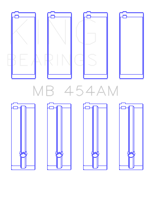 King Engine Bearings Suzuki G-10 (Size +0.75mm) Main Bearing Set - MB454AM0.75