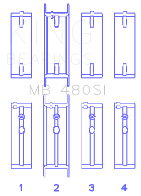 King Buick 90-96 L27 V6 Main Bearing Set - MB480si