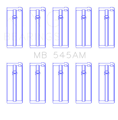 King Engine Bearings Ford N4A/Ne/L/N/Jcc/Lcj/Lse (Size +0.75mm) Main Bearing Set - MB545AM0.75