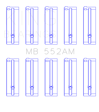 King Toyota 3T/TG / 12T / 4TG Main Bearing Set - MB552AM