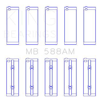 King Engine Bearings Renault C1E/E7F/K7J/C1J/C6J Main Bearing Set - MB588AM