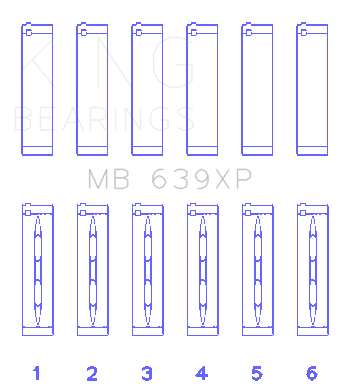 King Audi CEPA/CEPB Crankshaft Main Bearings (STD) - MB639XP