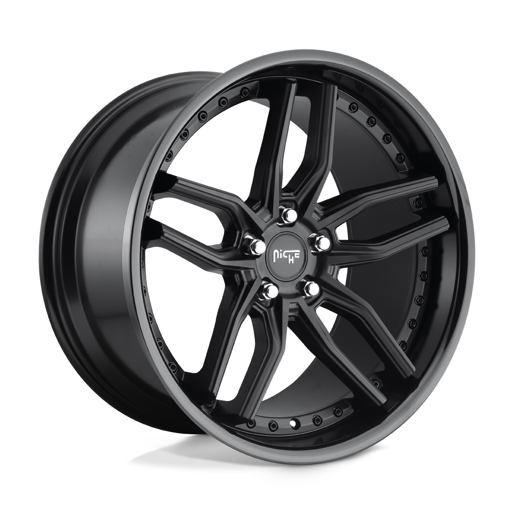 Niche 1PC M194 Methos 19X9.5 5X120 +35MM Gloss Black Matte Black