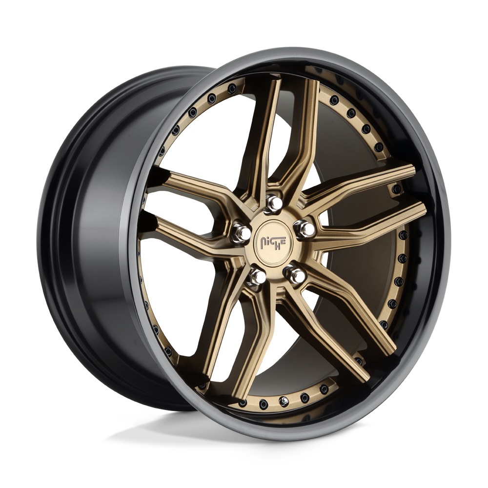 Niche 1PC M195 Methos 20X10 5X120 +45MM Matte Bronze Black Bead Ring