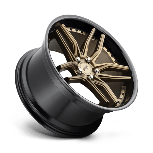 Niche 1PC M195 Methos 19X9.5 5X112 +48MM Matte Bronze Black Bead Ring