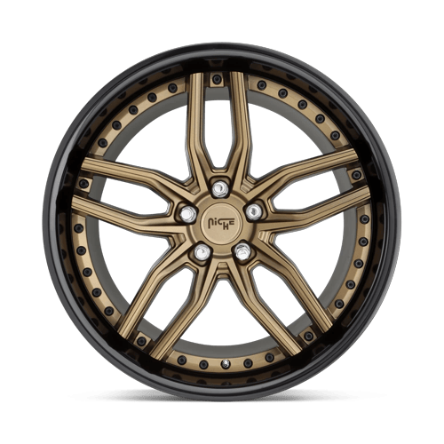 Niche 1PC M195 Methos 20X10 5X120 +45MM Matte Bronze Black Bead Ring