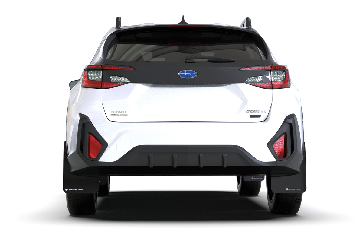 Rally Armor 2024 Subaru Crosstrek Black UR Mud Flap Grey Logo - MF106-UR-BLK-GRY