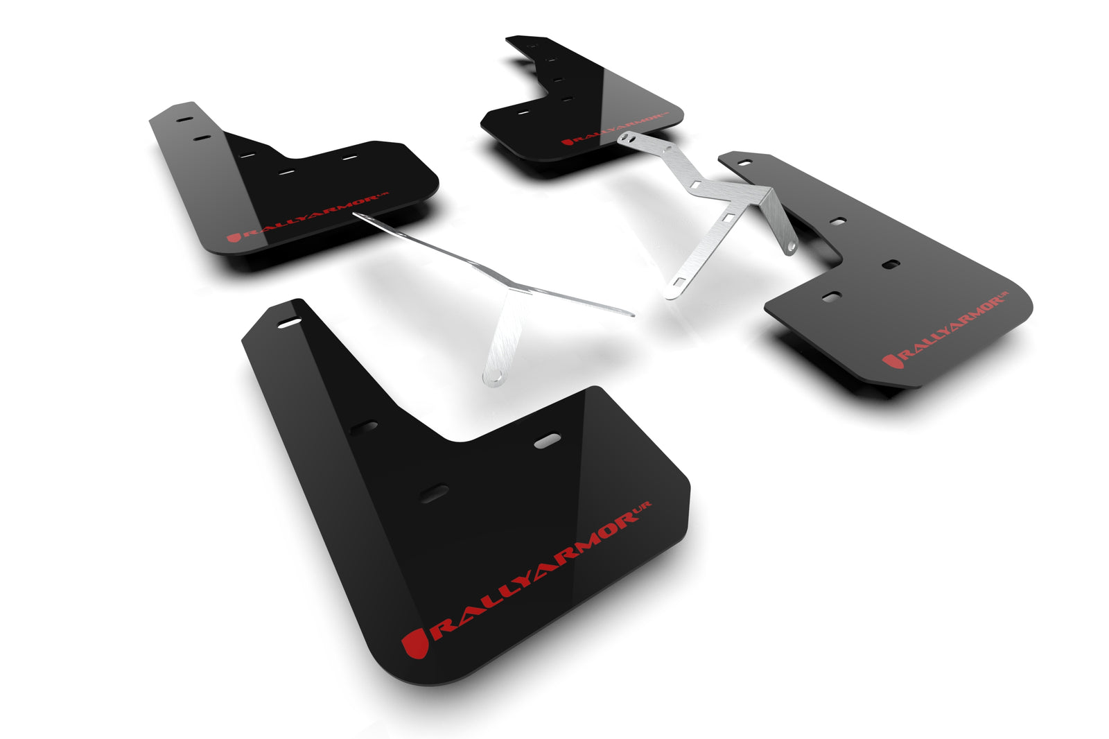 Rally Armor 23-24 Acura Integra + Integra A-Spec Black UR Mud Flap W/Red Logo (No Drilling Req.) - MF109-UR-BLK-RD for 2023-2