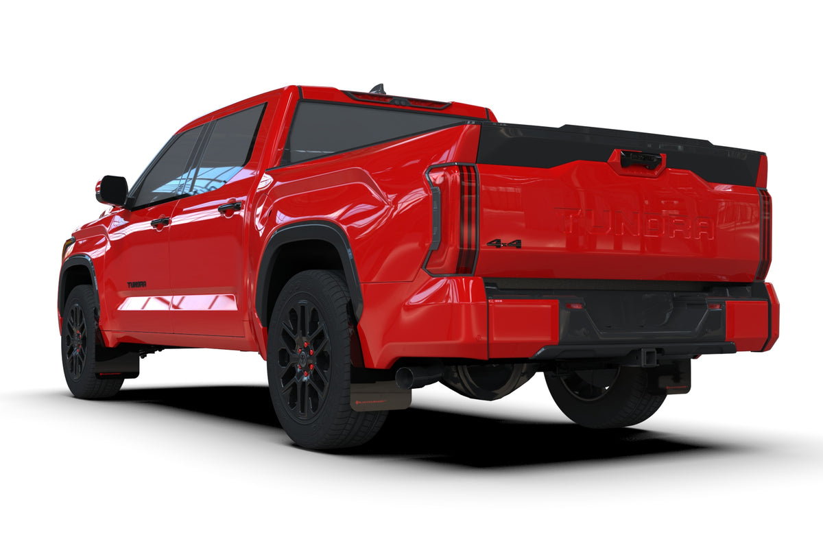 Rally Armor 22-25 Toyota Tundra Black UR Mud Flap w/White Logo - MF110-UR-BLK-WH