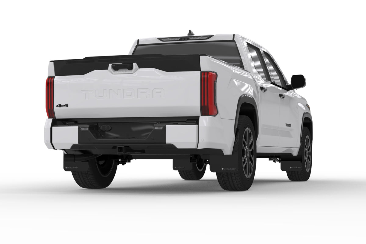 Rally Armor 22-25 Toyota Tundra Black UR Mud Flap w/White Logo - MF110-UR-BLK-WH