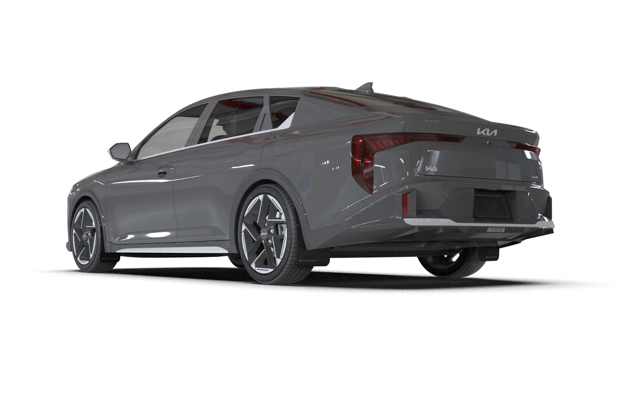 Rally Armor 2025+ Kia K4 Black Mud Flap Dark Grey Logo - MF111-UR-BLK-DGRY