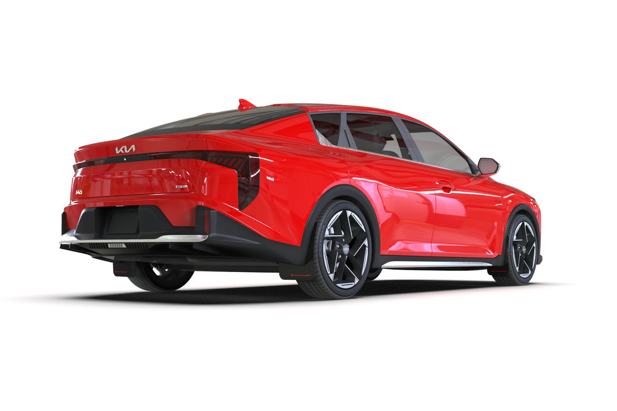 Rally Armor 2025+ Kia K4 Black Mud Flap Dark Grey Logo - MF111-UR-BLK-DGRY