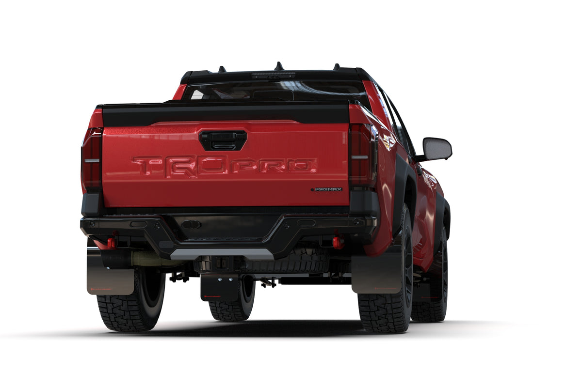 Rally Armor 2024 Toyota Tacoma Black UR Mud Flap w/ White Logo - MF114-UR-BLK-WH