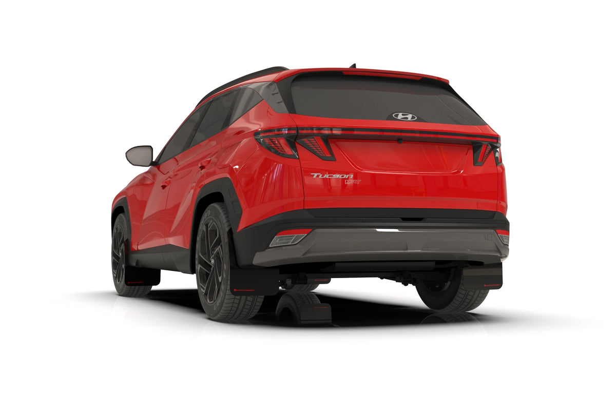 Rally Armor 2025 Hyundai Tucson XRT Black UR Mud Flap - Metallic Black Logo - MF125-UR-BLK-MBK