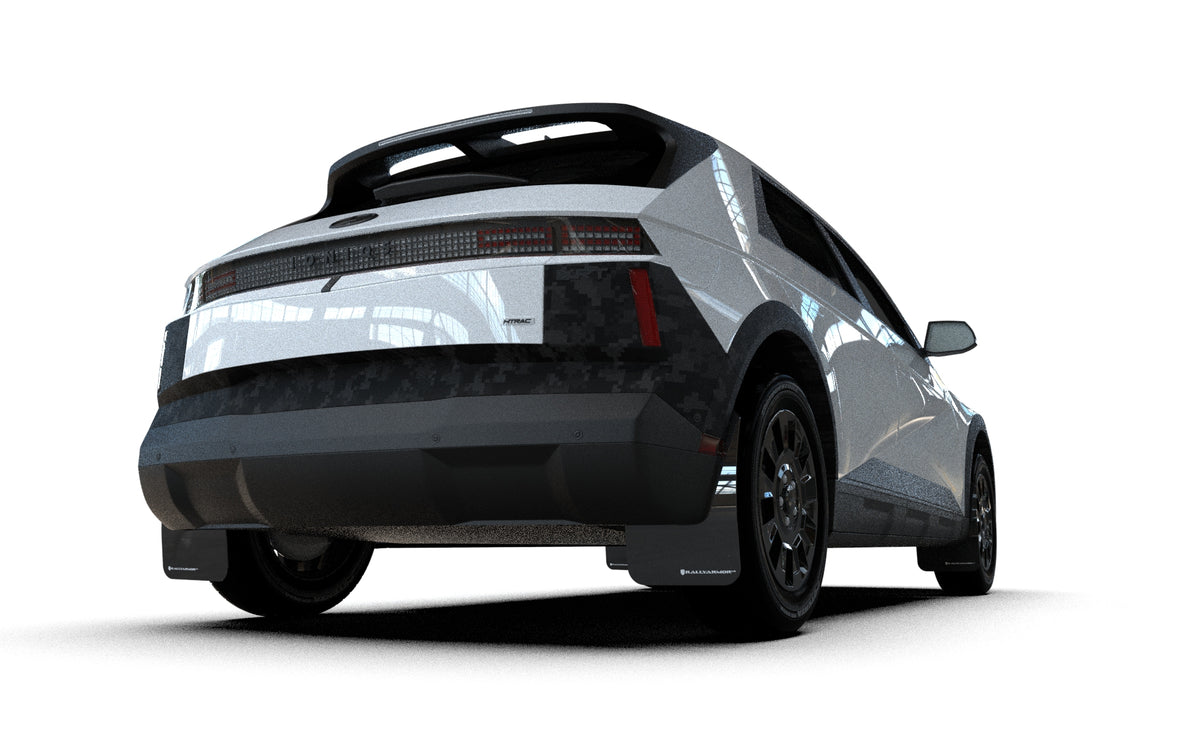Rally Armor 2025 Hyundai Ioniq 5 XRT Black Mud Flap Black Logo - MF127-UR-BLK-MBK