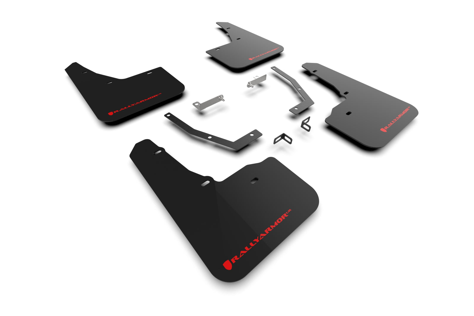 Rally Armor 2025 Subaru Forester Black UR Mud Flap w/Red Logo - MF132-UR-BLK-RD for 2025-2026 Subaru Forester - front view