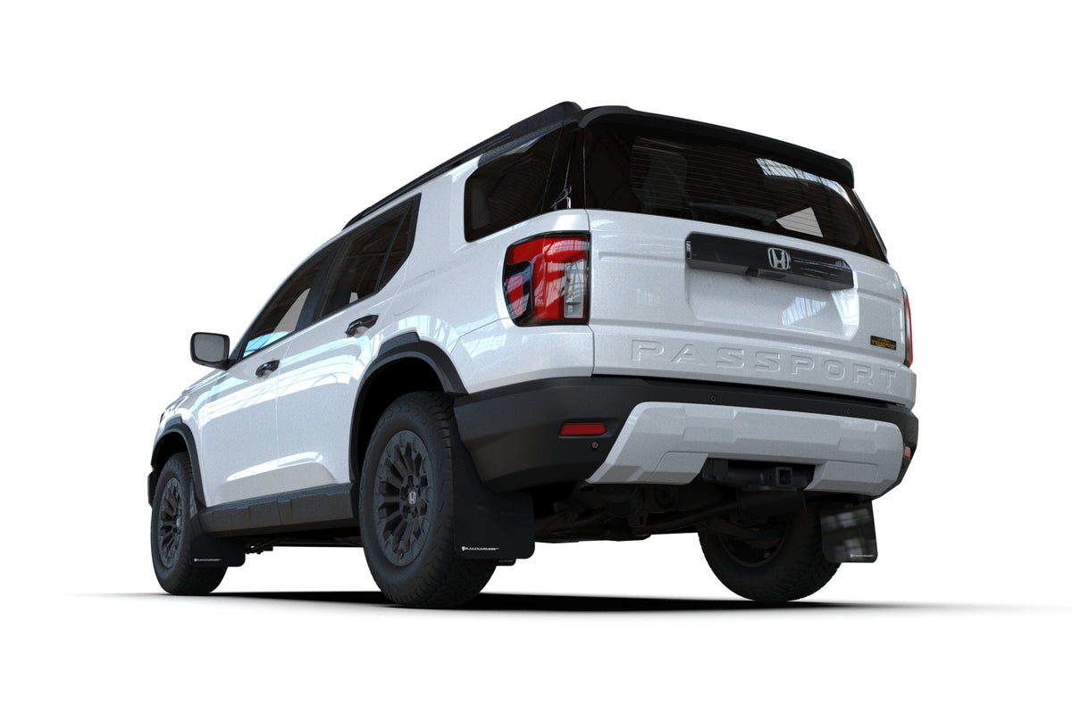 Rally Armor 2026 Honda Passport Black UR Mudflap - White Logo - MF139-UR-BLK-WH