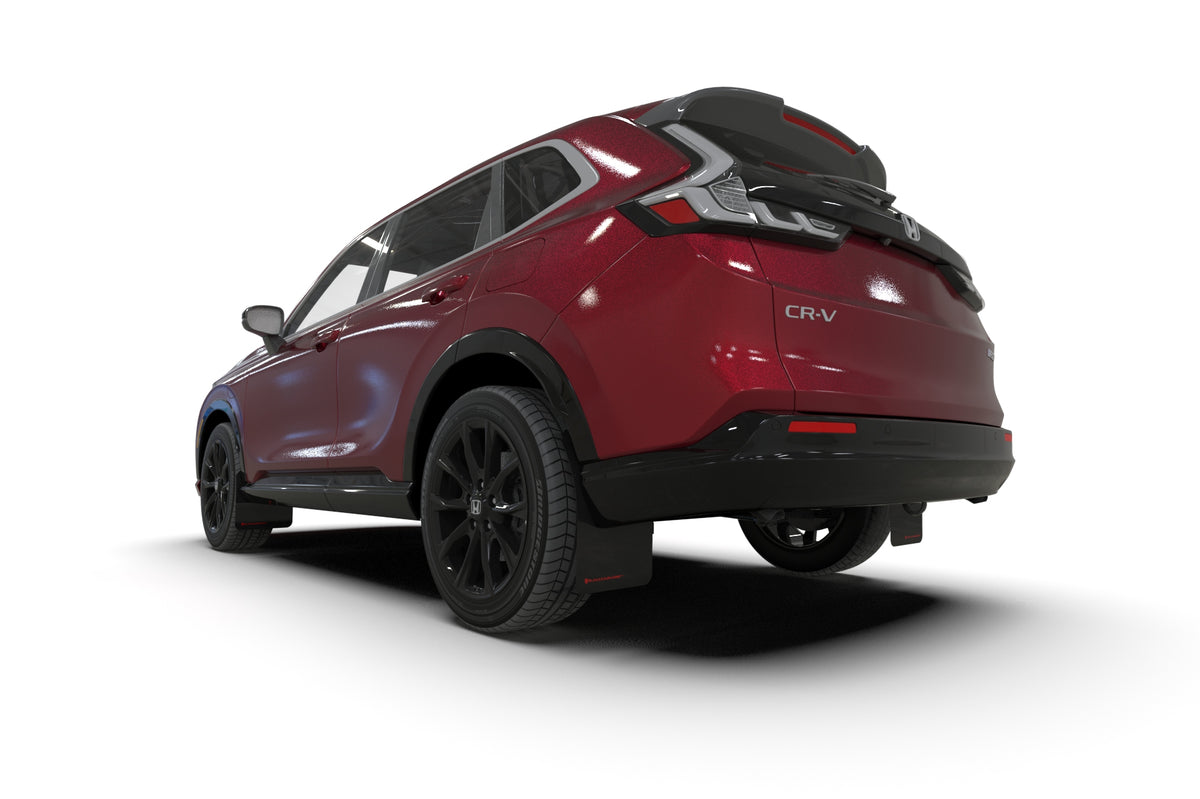 Rally Armor 23-26 Honda CR-V Black Mud Flap - Metallic Black Logo - MF149-UR-BLK-MBK
