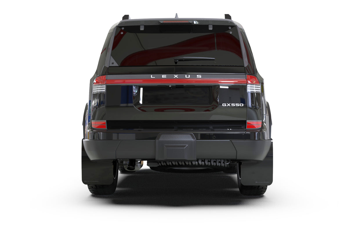 Rally Armor 24-25 Lexus GX 550 Luxury Black UR Mud Flap - Metallic Black Logo - MF162-UR-BLK-MBK