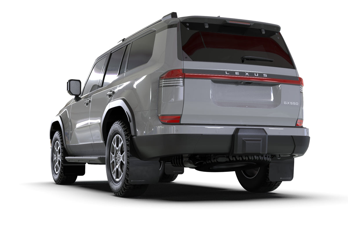 Rally Armor 24-25 Lexus GX 550 Luxury Premium Black Mud Flap - Silver Logo - MF162-UR-BLK-SIL