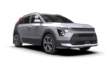 Rally Armor 23-24 Kia Niro SG2 Black UR Mud Flap Blue Logo - MF21-UR-BLK-BL