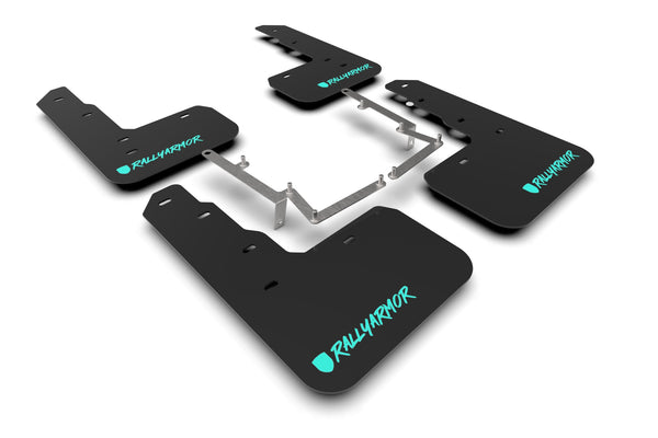 Rally Armor 17-22 Honda Civic Type R Black UR Mud Flap Altered Font Teal Logo - MF47-UR-BLK/TL-X for 2017-2021 Honda Civic - 