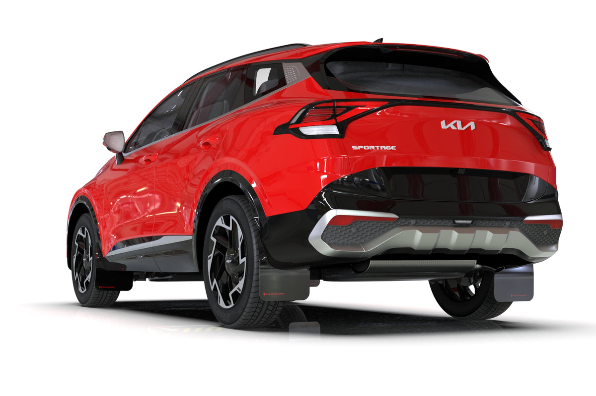 Rally Armor 23-24 Kia Sportage Black UR Mud Flap w/ Red Logo - MF81-UR-BLK-RD