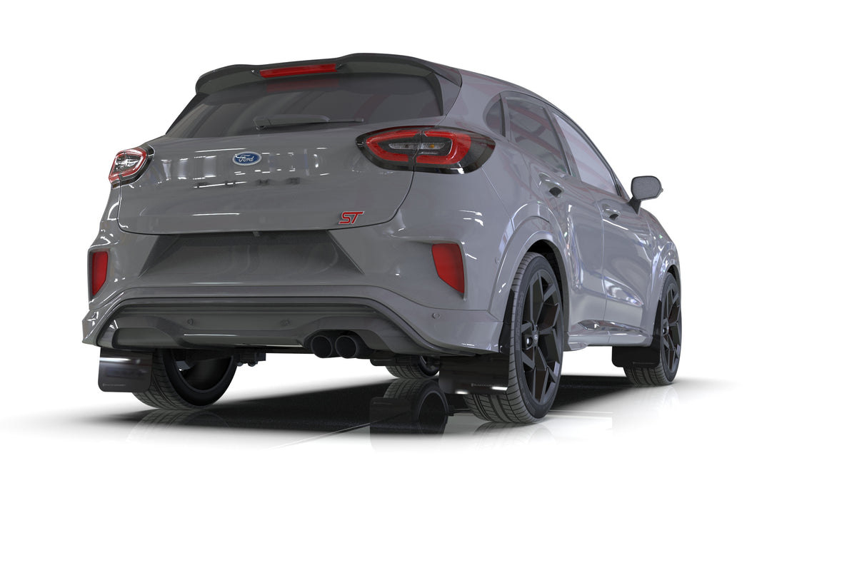 Rally Armor 20-24 Ford Puma ST Black Mud Flap w/Grey Logo - MF86-UR-BLK-GRY