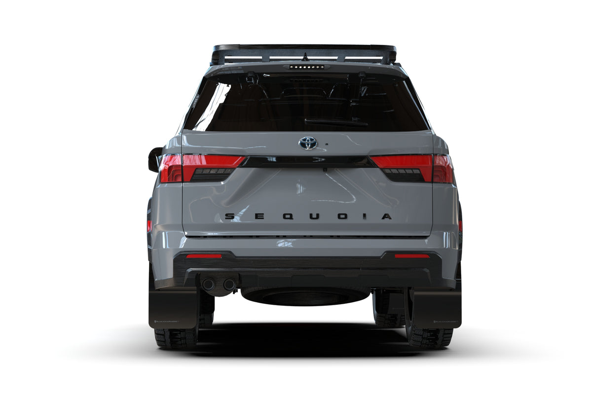Rally Armor 23-24 Toyota Sequoia Black UR Mud Flap Grey Logo - MF88-UR-BLK-GRY
