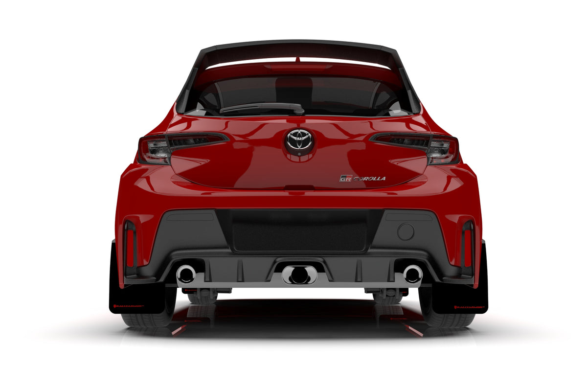 Rally Armor 2023 Toyota GR Corolla Black UR Mud Flap w/ Red Logo - MF89-UR-BLK-RD