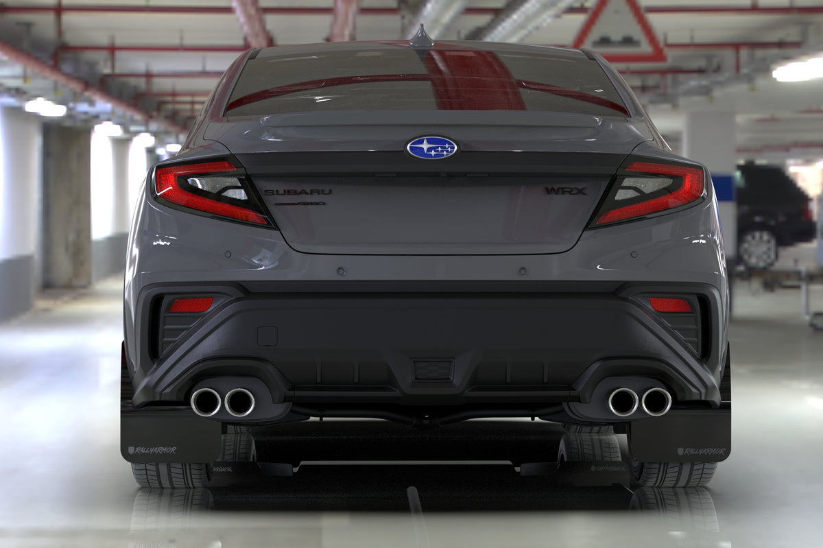 Rally Armor 2022+ Subaru WRX Red UR Mud Flap Altered Font Black Logo - MF92-UR-RD/BLK-X