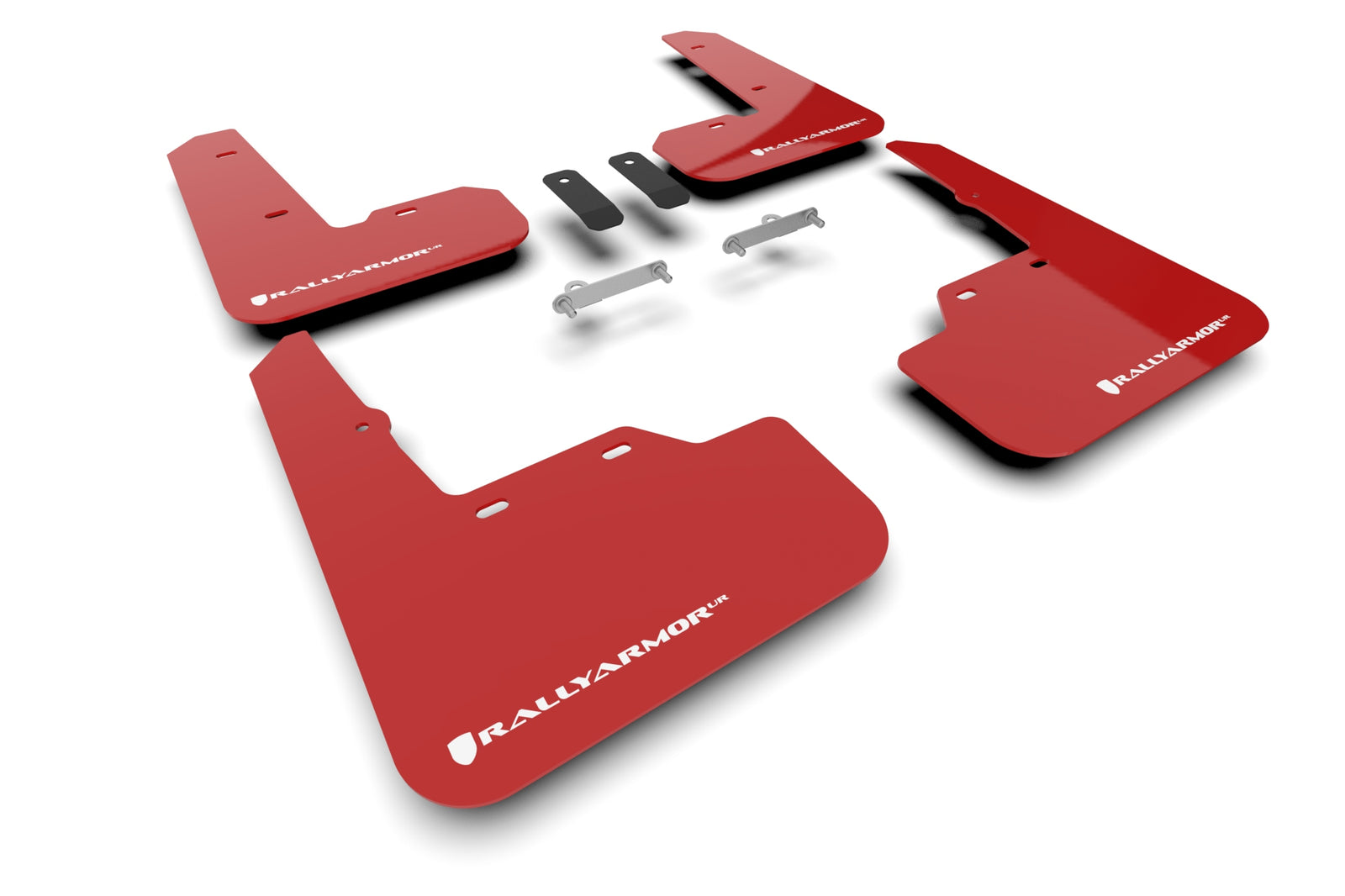 Rally Armor 2022 Subaru WRX Red UR Mud Flap w/ White Logo - MF92-UR-RD/WH for 2015-2025 Subaru WRX - front view