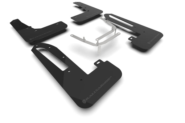 Rally Armor 2023+ Honda Civic Type R Black Mud Flap Grey Logo - MF97-UR-BLK-GRY for 2023-2025 Honda Civic Type R - front view